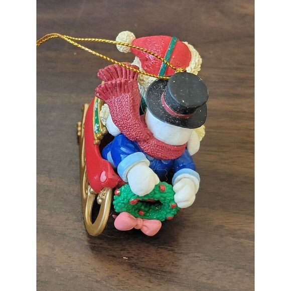 Our first Christmas together snowman AS IS sled ornament Xmas decor - Picture 2 of 4